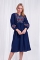 3/4 Sleeve Embroidery Dress