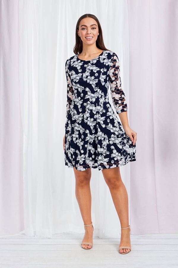 3/4 SLEEVE LACE DRESS