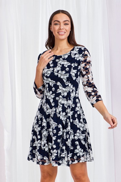 3/4 SLEEVE LACE DRESS