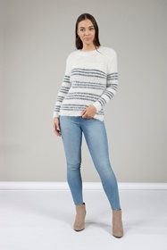 Stripe Fluffy Jumper