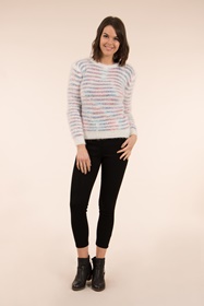 Stripe Fluffy Jumper