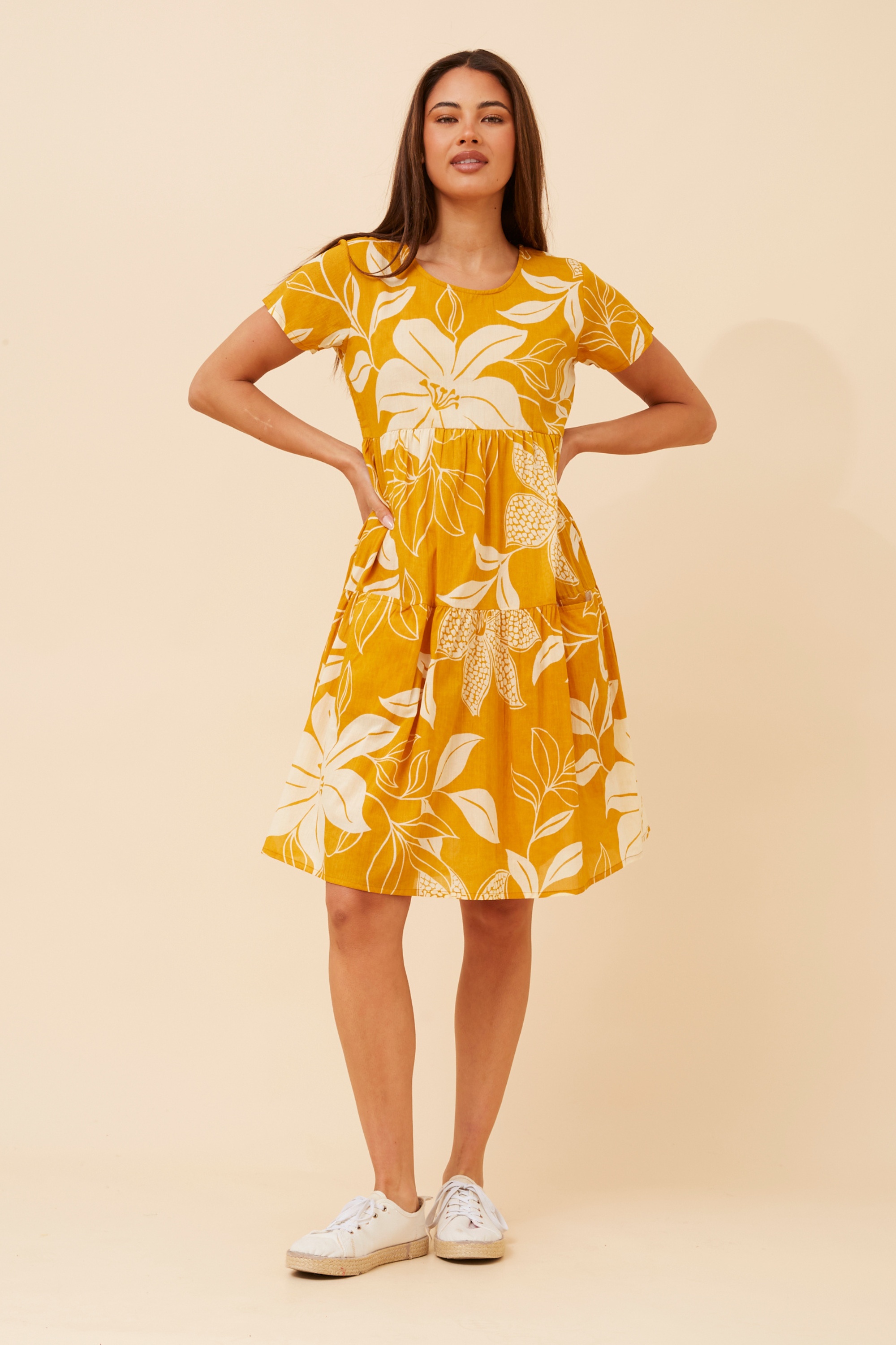 AARNA LEAF PRINT DRESS