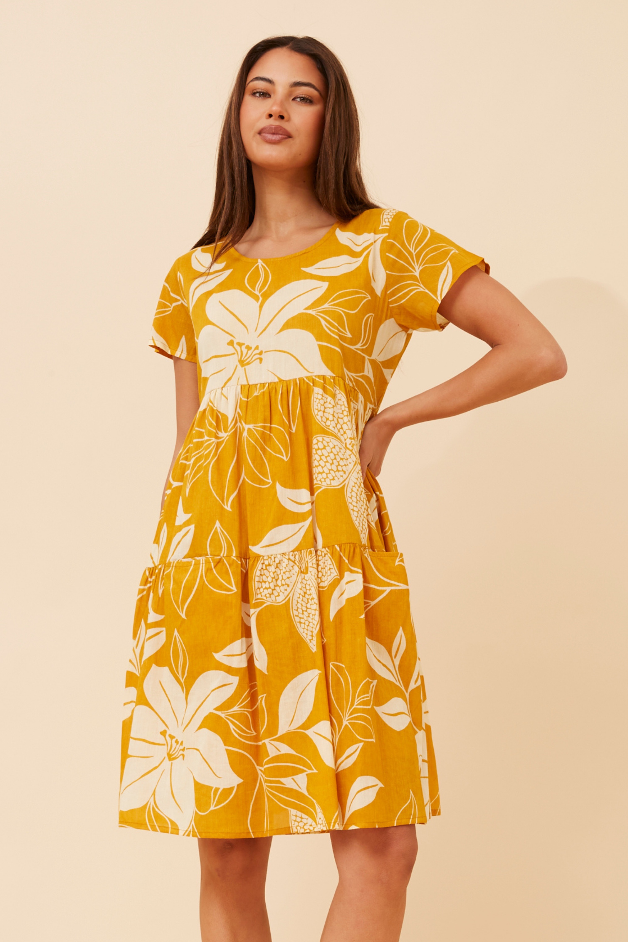 AARNA LEAF PRINT DRESS