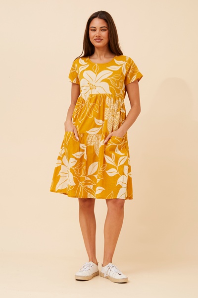 AARNA LEAF PRINT DRESS