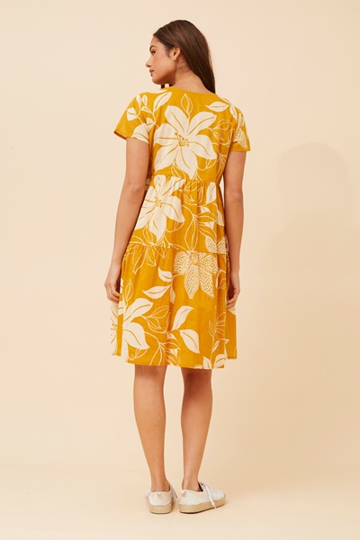 AARNA LEAF PRINT DRESS