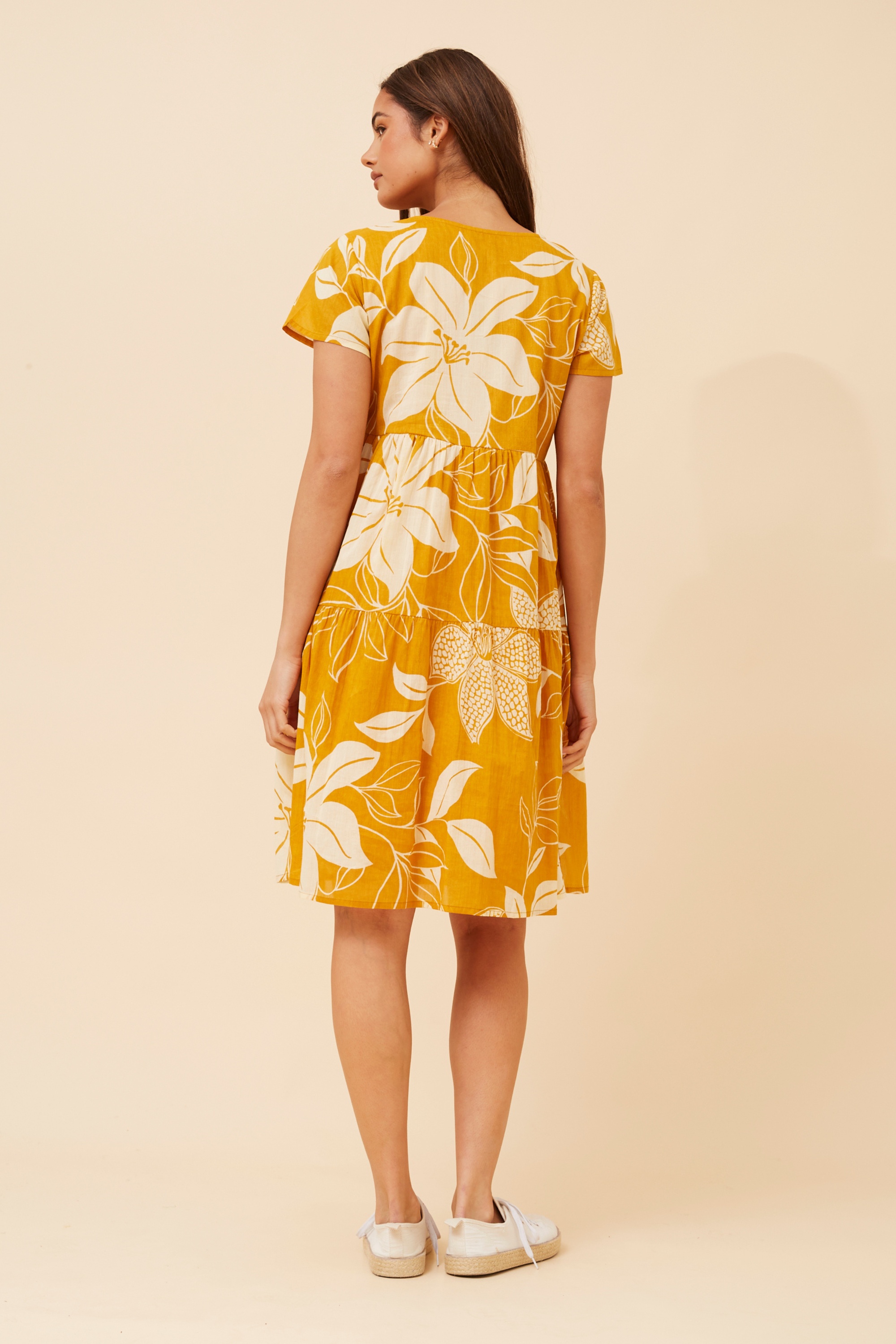 AARNA LEAF PRINT DRESS