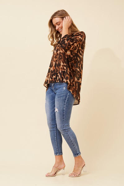 ABBY ANIMAL PRINT TOP