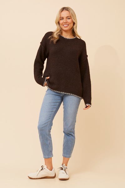 ABILENE WOOL BLEND KNIT PULLOVER
