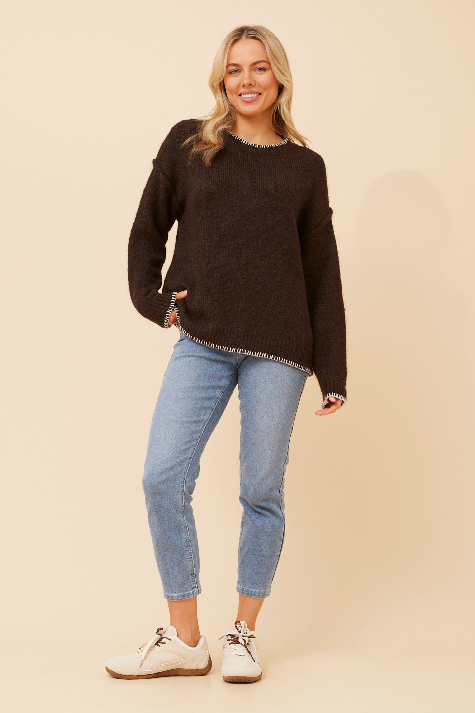 ABILENE WOOL BLEND KNIT PULLOVER