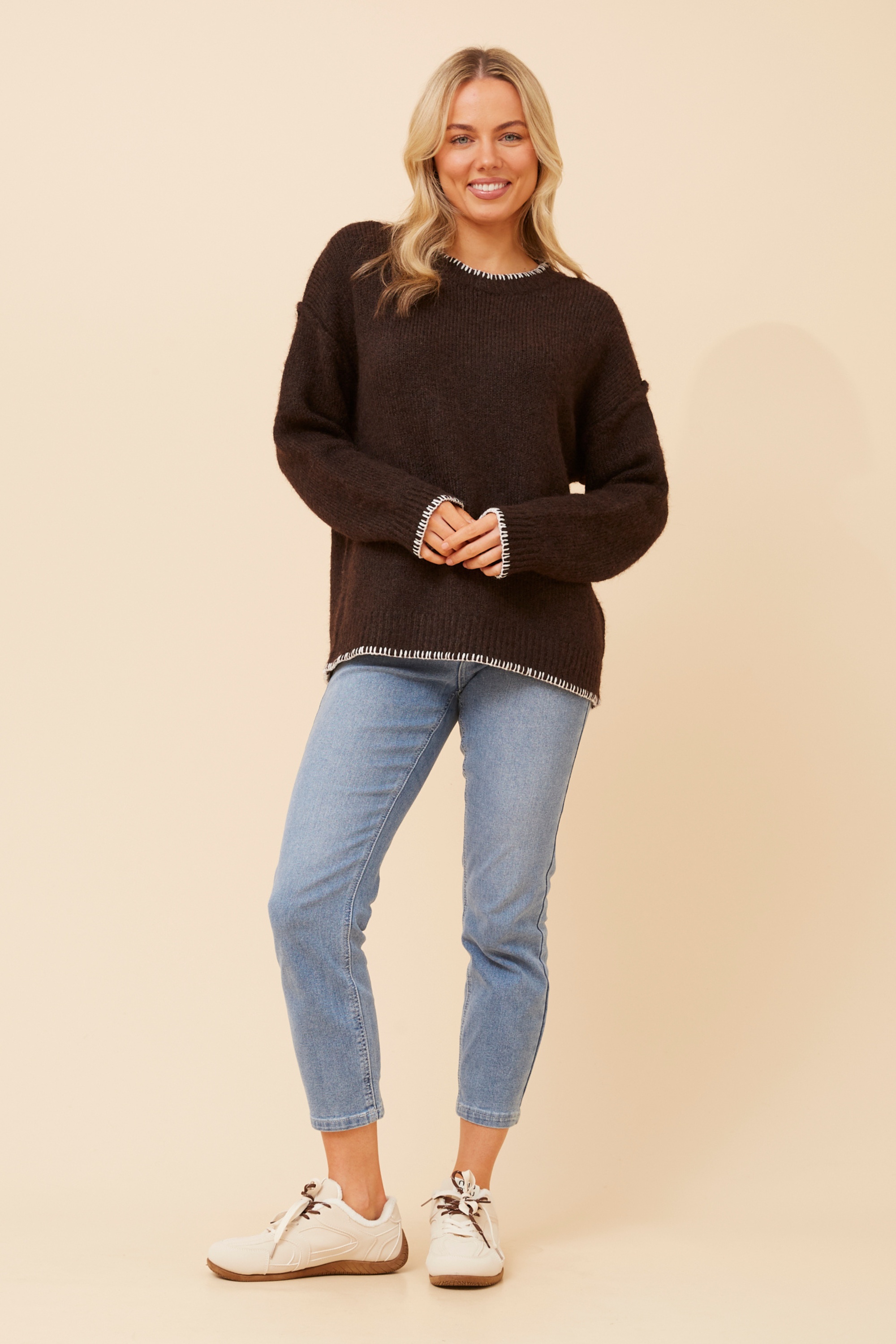 ABILENE WOOL BLEND KNIT PULLOVER