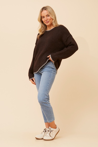ABILENE WOOL BLEND KNIT PULLOVER