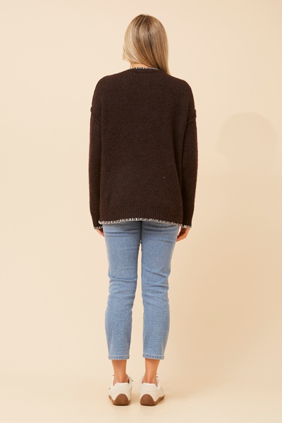 ABILENE WOOL BLEND KNIT PULLOVER