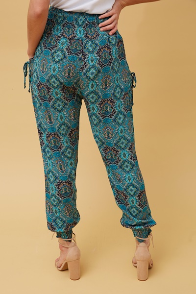 ABSTRACT PRINT BOHO HAREM PANTS