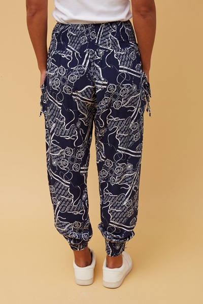 ABSTRACT PRINT BOHO HAREM PANTS