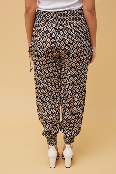 ABSTRACT PRINT BOHO HAREM PANTS