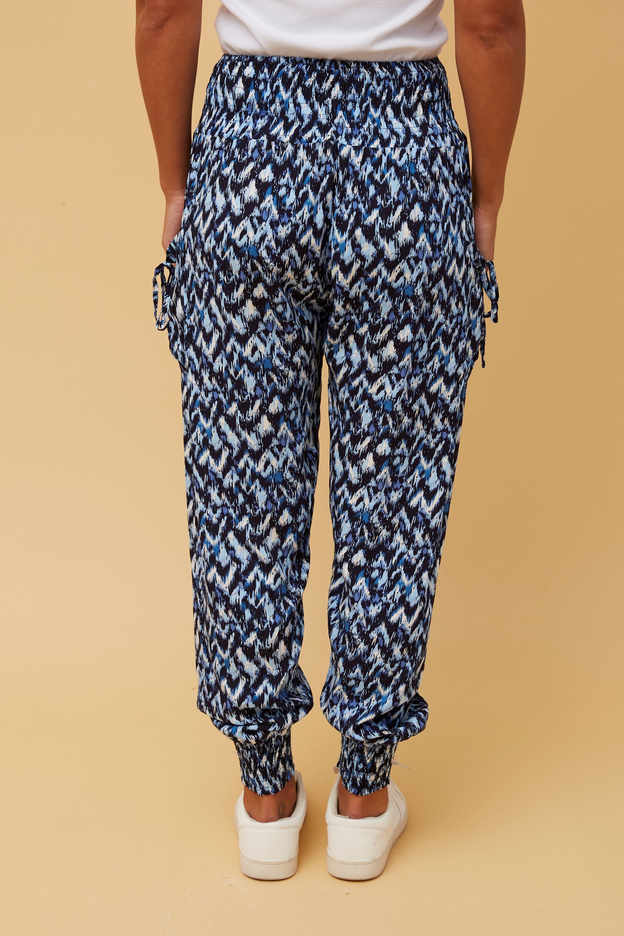 Abstract Print Boho Harem Pants Buy Online Femme Connection   Abstract Print Boho Harem Pants P516958 Navy 103  V1 Original 