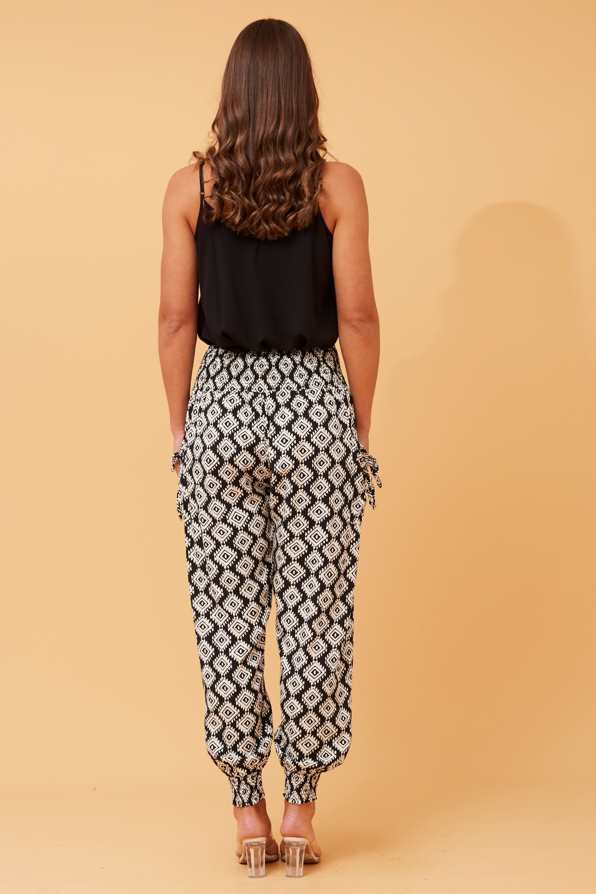 ABSTRACT PRINT BOHO HAREM PANTS