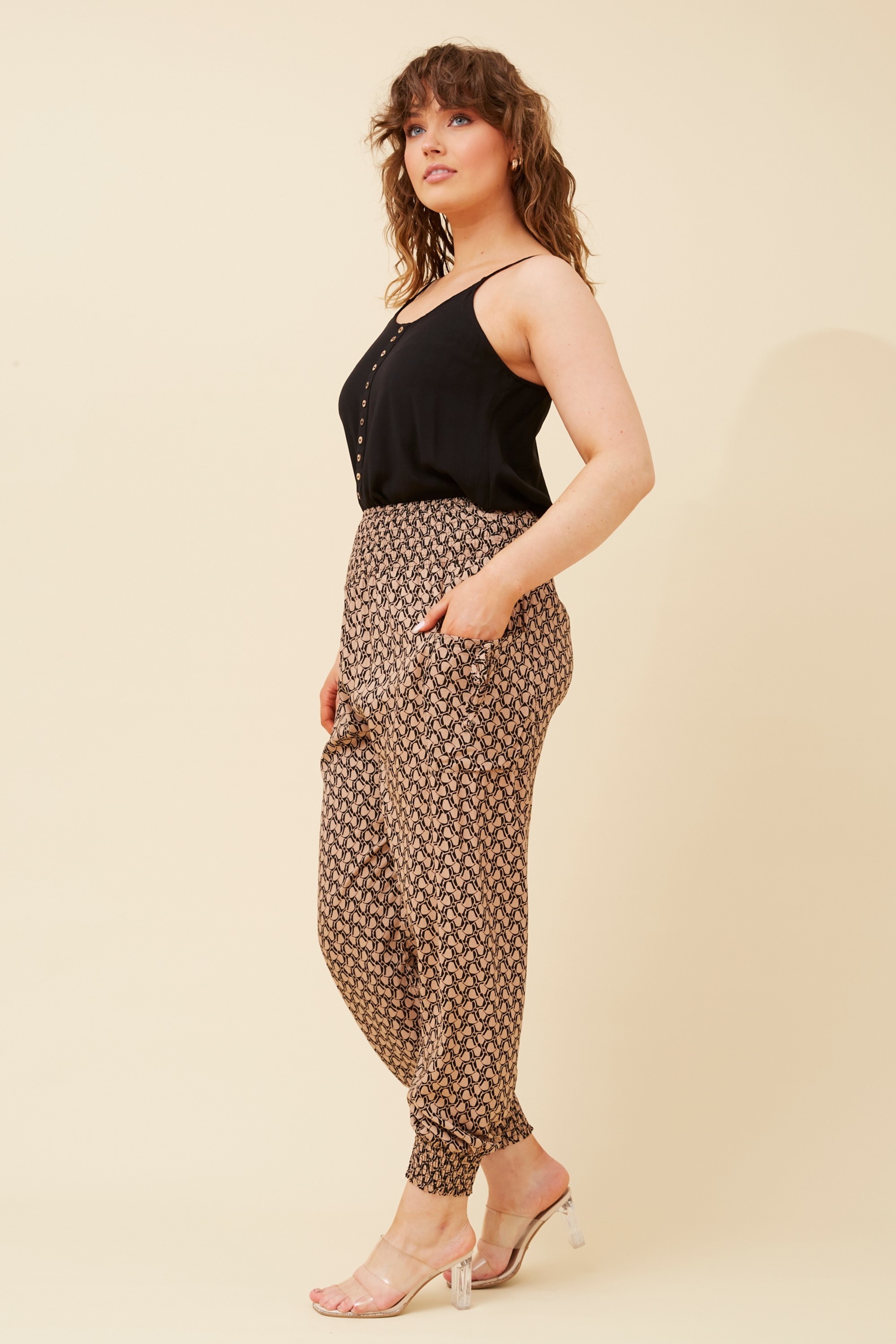 Abstract print harem pants Buy Online Femme Connection