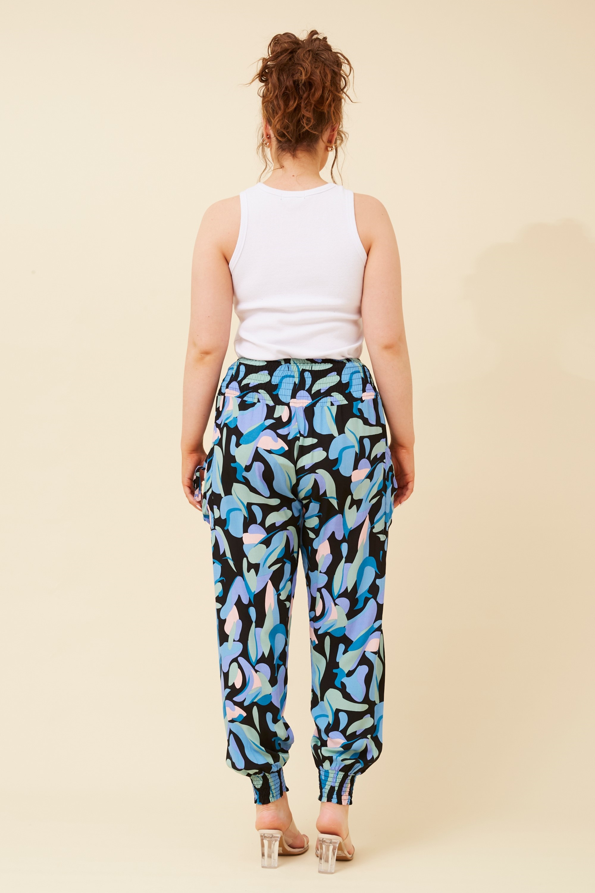 ABSTRACT PRINT HAREM PANTS