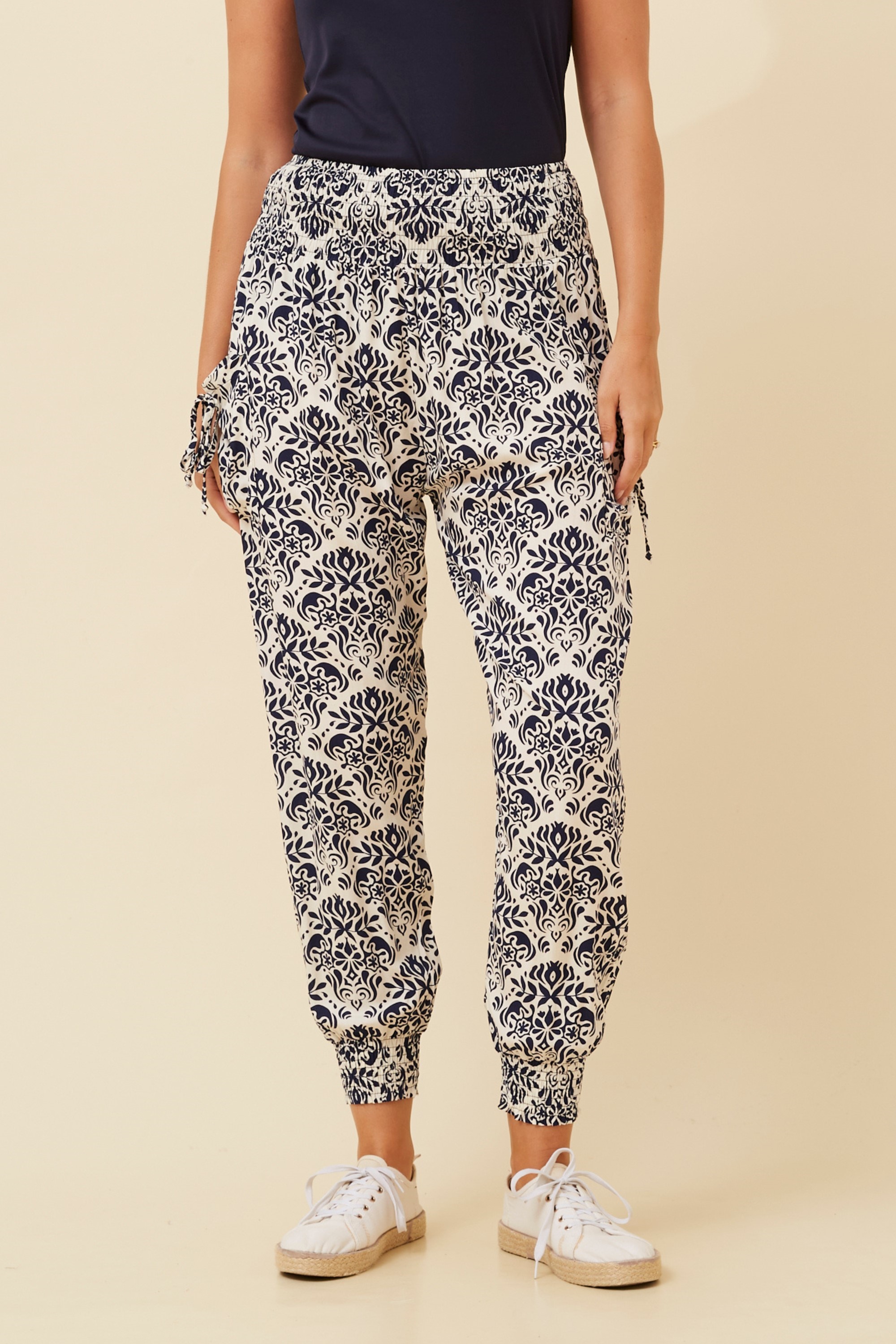 ABSTRACT PRINT HAREM PANTS