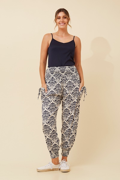 ABSTRACT PRINT HAREM PANTS