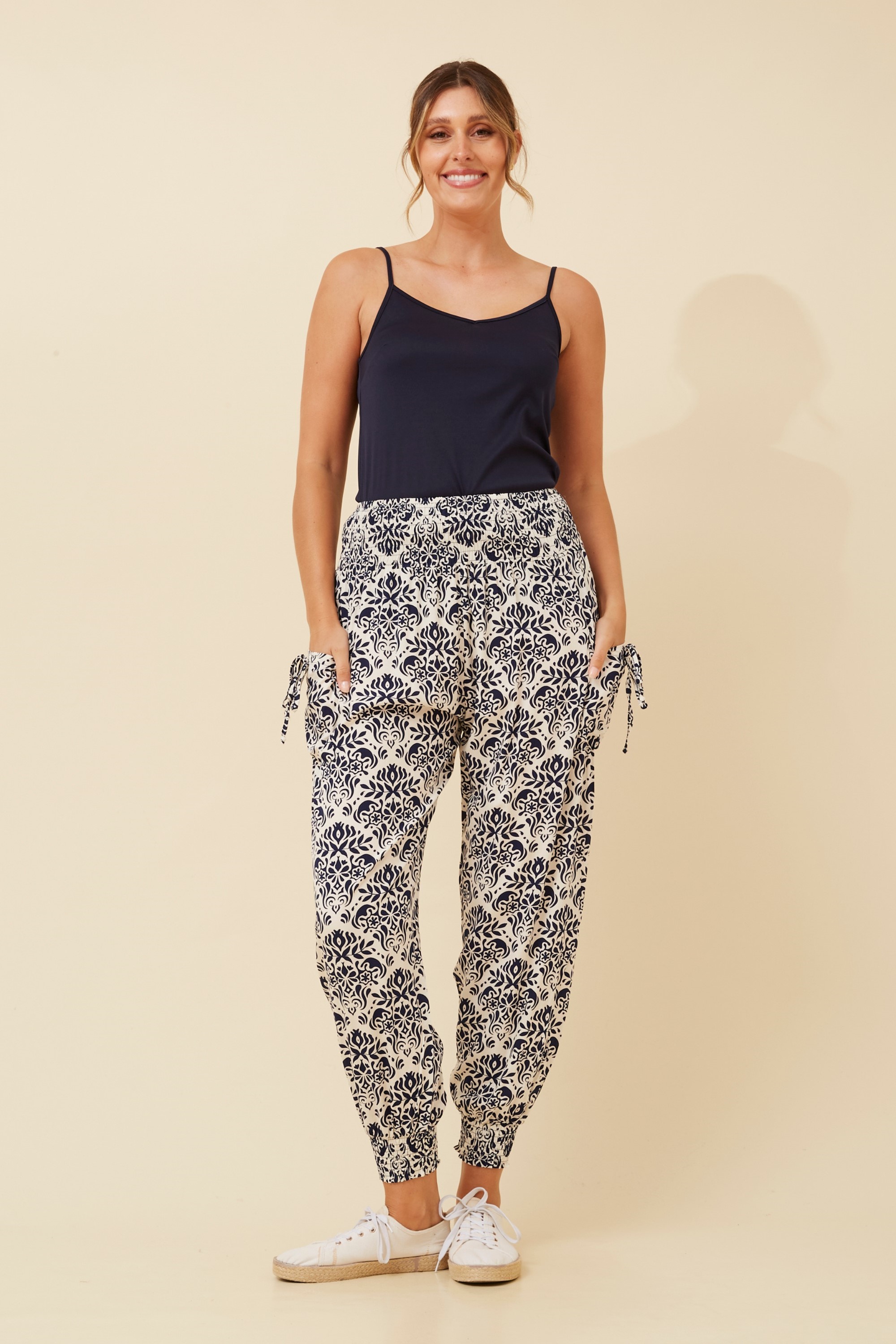 ABSTRACT PRINT HAREM PANTS