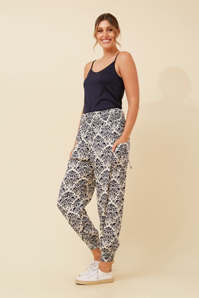 ABSTRACT PRINT HAREM PANTS