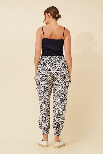 ABSTRACT PRINT HAREM PANTS