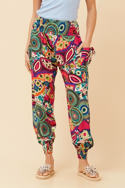 ABSTRACT PRINT HAREM PANTS