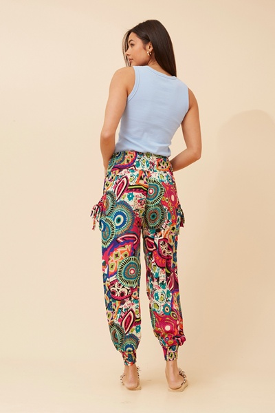 ABSTRACT PRINT HAREM PANTS