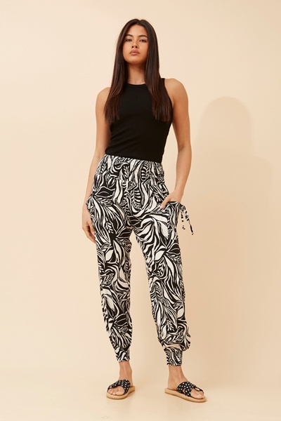 ABSTRACT PRINT HAREM PANTS