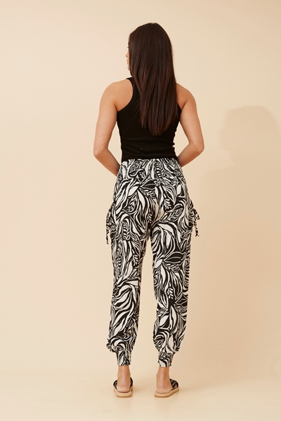 ABSTRACT PRINT HAREM PANTS