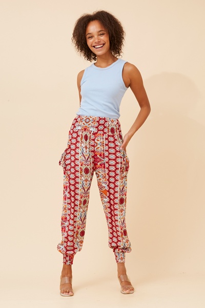 ABSTRACT PRINT HAREM PANTS