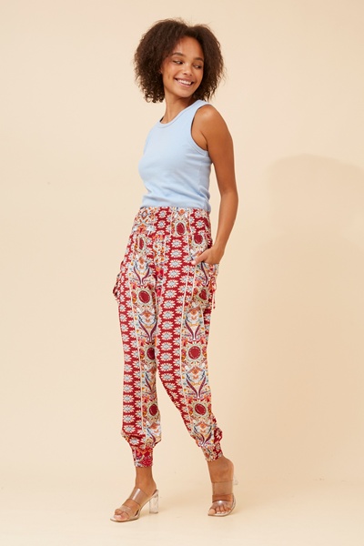ABSTRACT PRINT HAREM PANTS