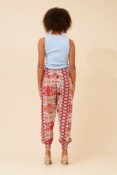 ABSTRACT PRINT HAREM PANTS