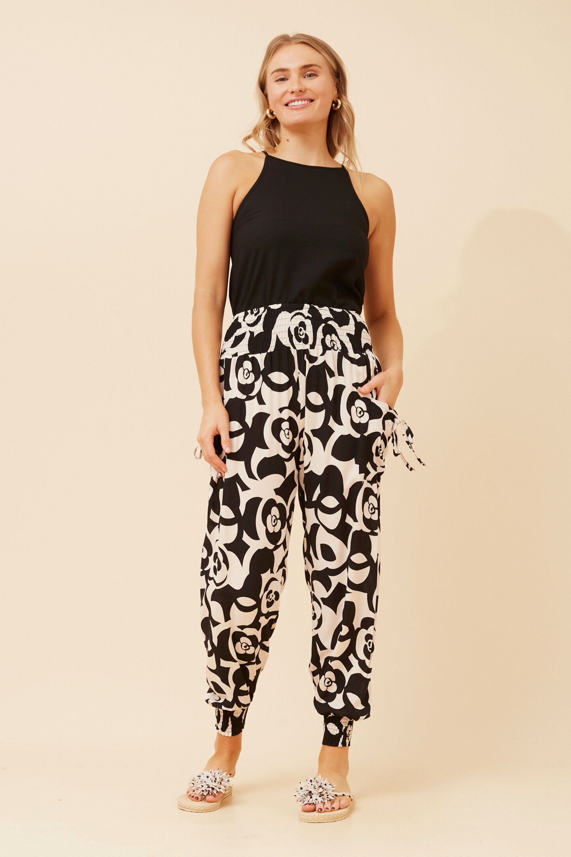 ABSTRACT PRINT HAREM PANTS