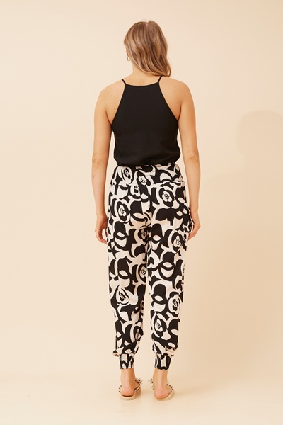 ABSTRACT PRINT HAREM PANTS
