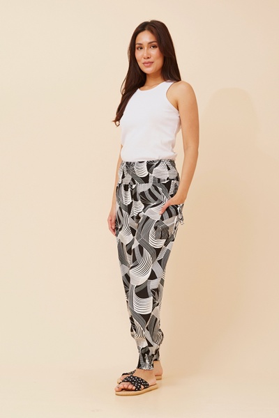 ABSTRACT PRINT HAREM PANTS