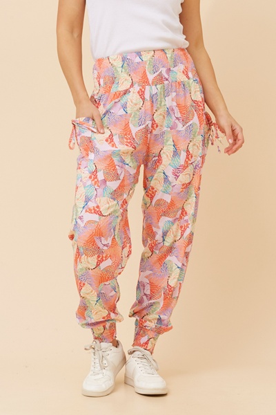 ABSTRACT PRINT HAREM PANTS