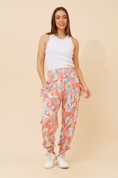 ABSTRACT PRINT HAREM PANTS