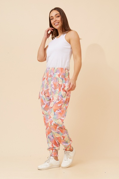 ABSTRACT PRINT HAREM PANTS