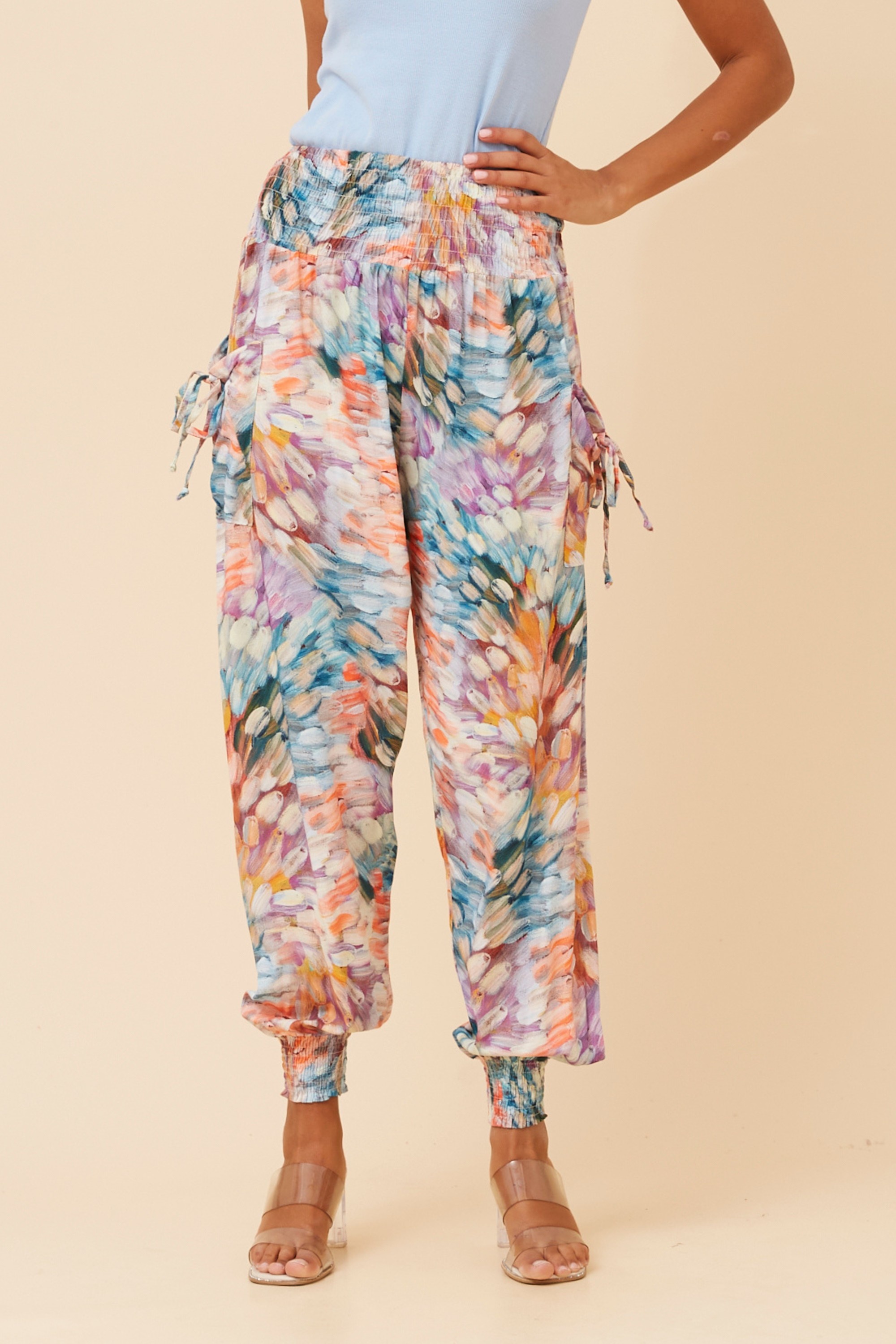 ABSTRACT PRINT HAREM PANTS