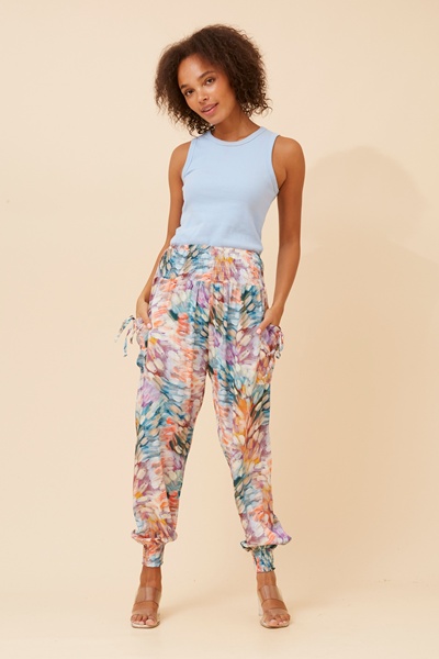 ABSTRACT PRINT HAREM PANTS