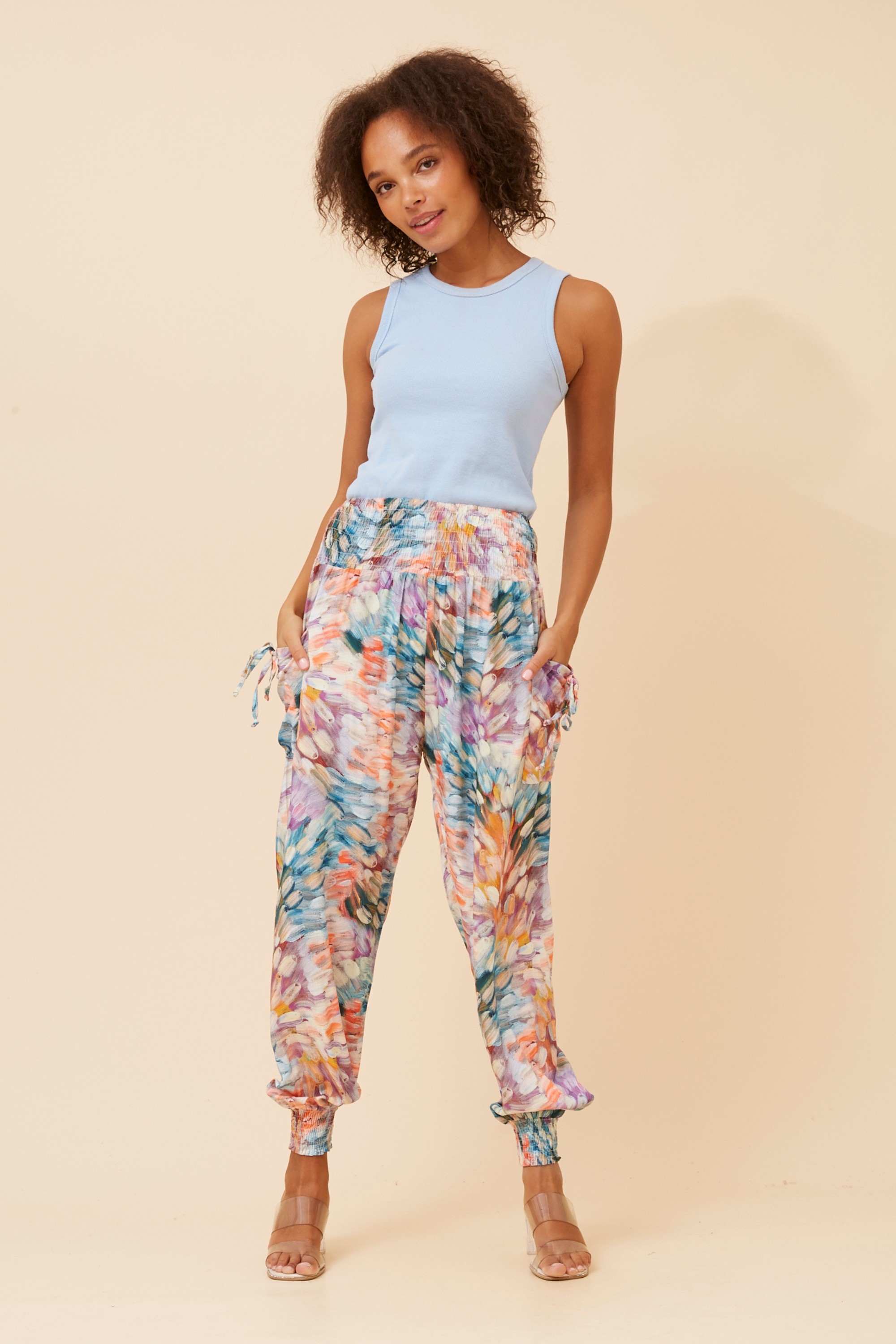ABSTRACT PRINT HAREM PANTS
