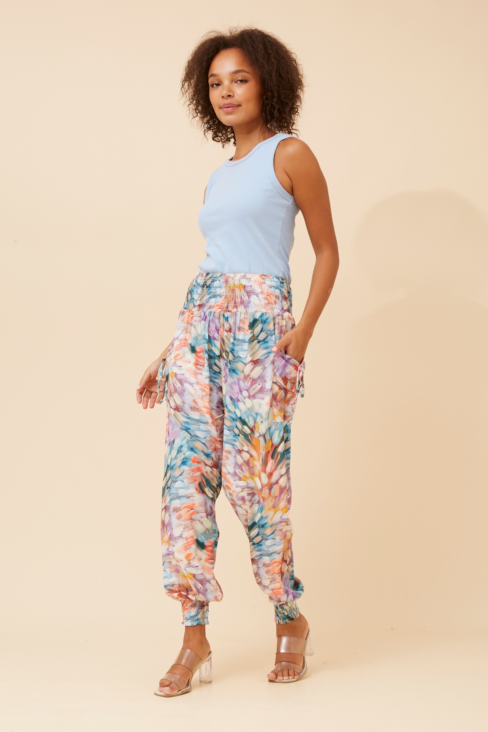 ABSTRACT PRINT HAREM PANTS