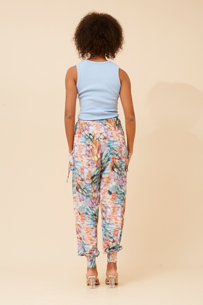 ABSTRACT PRINT HAREM PANTS
