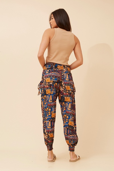 ABSTRACT PRINT HAREM PANTS