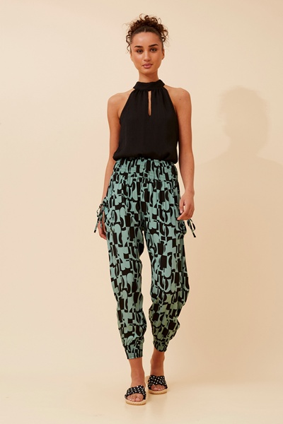 ABSTRACT PRINT HAREM PANTS