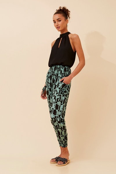 ABSTRACT PRINT HAREM PANTS