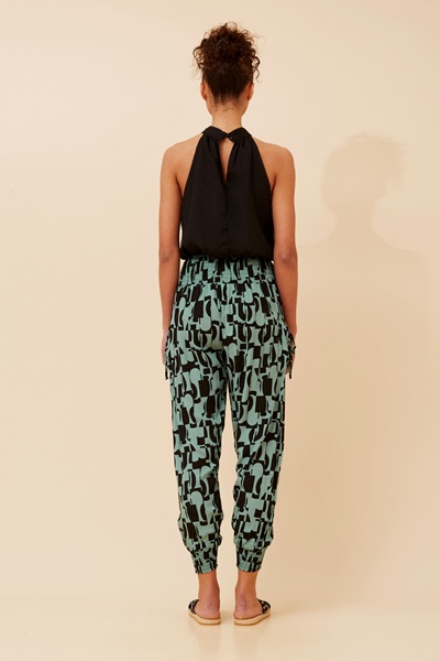 ABSTRACT PRINT HAREM PANTS